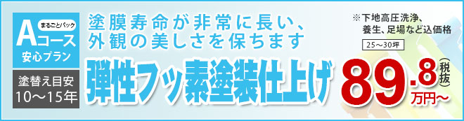 弾性フッ素塗装仕上げ